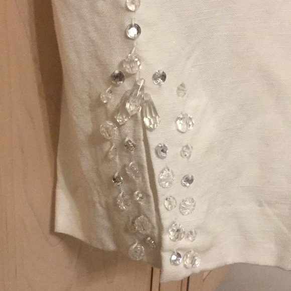 NEVER WORN-White Pant, 55% Linen, 45% Rayon, Sz 12 - Picture 6 of 6